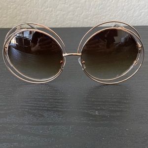 Oversized round sunglasses.